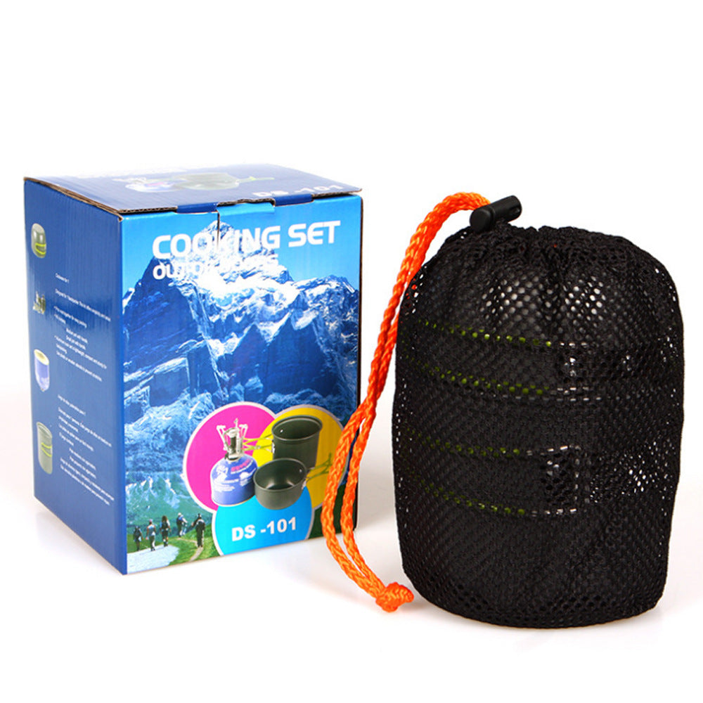 Backpacking Cookware and Gas Stove Set