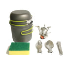 Backpacking Cookware and Gas Stove Set