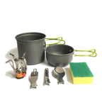 Backpacking Cookware and Gas Stove Set