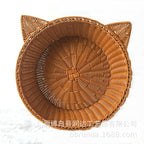 Cat Ear Woven Storage Basket