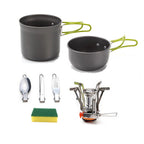 Backpacking Cookware and Gas Stove Set