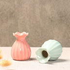 Elegant Curved Ceramic Flower Vase