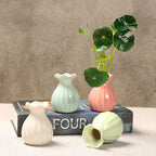 Elegant Curved Ceramic Flower Vase