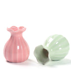 Elegant Curved Ceramic Flower Vase