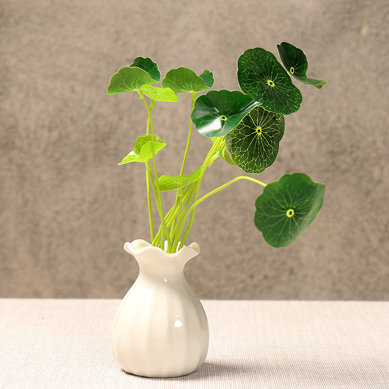 Elegant Curved Ceramic Flower Vase