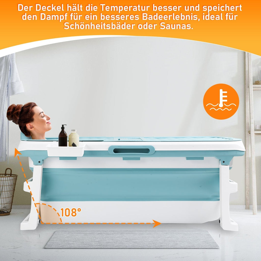 Faltbare Badewanne mit Abdeckung