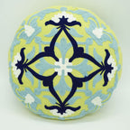 Embroidered Round Decorative Cushion