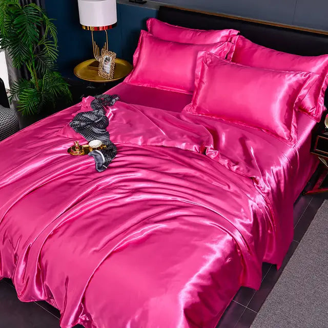 Luxury Solid Satin Duvet Cover