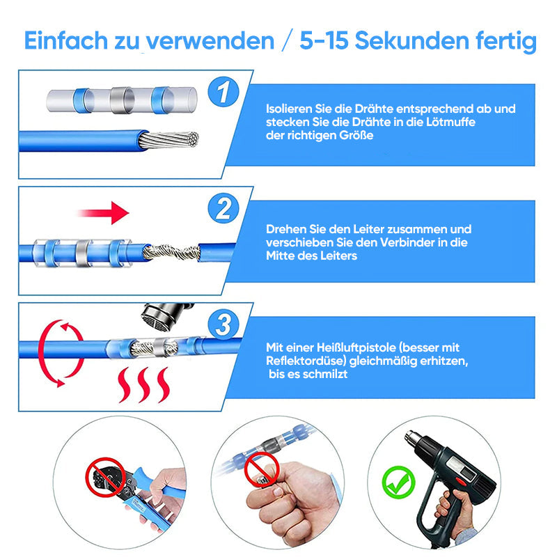 Wasserdichte Lötverbinder