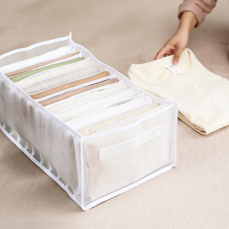 7-Fächer Kleiderschrank-Organizer aus Netzstoff