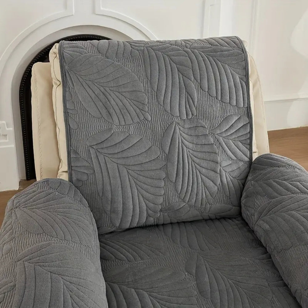 Verdant Leaf Pattern Recliner Cover