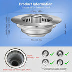 Upgrade 3-in-1 Kitchen Sink Drain Strainer
