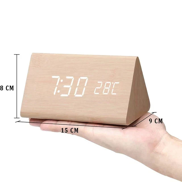 Digital Wooden Alarm Clock