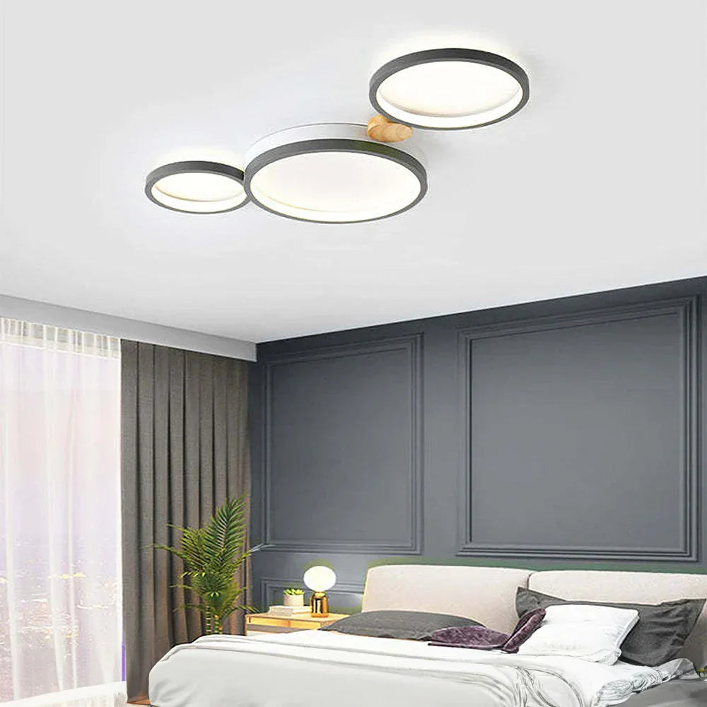Deckenleuchte Eisen Holz 50,8 cm Multi-Head Macaron Farbe für Wohn- und Schlafzimmer