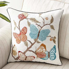 Country-Style Embroidered Cushion Cover 45x45 cm