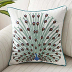 Country-Style Embroidered Cushion Cover 45x45 cm