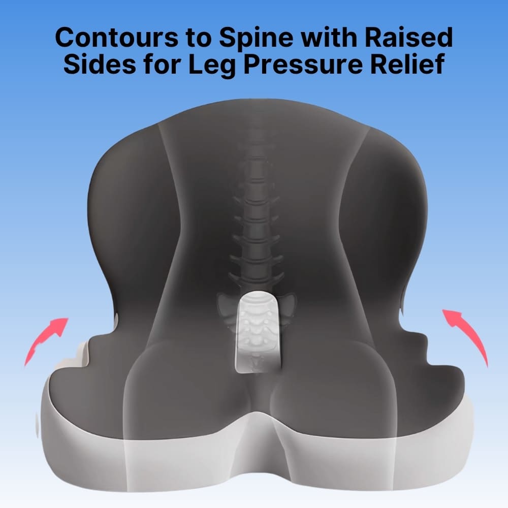 All-in-One Orthopedic Memory Foam Seat and Back Cushion