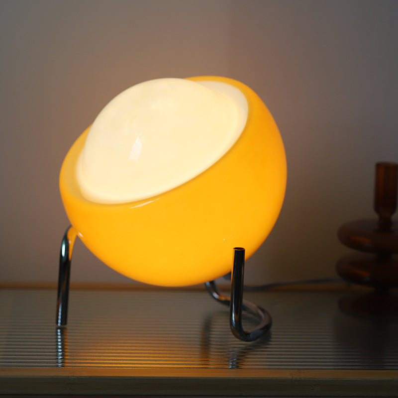 Bauhaus-Tischleuchte aus Glas im Retro-Stil