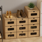 Cardboard Storage Boxes with Window & Drawer, 10-Piece Set
