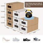 Cardboard Storage Boxes with Window & Drawer, 10-Piece Set