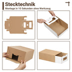 Cardboard Storage Boxes with Window & Drawer, 10-Piece Set