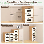 Cardboard Storage Boxes with Window & Drawer, 10-Piece Set
