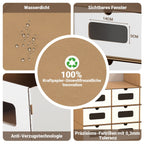 Cardboard Storage Boxes with Window & Drawer, 10-Piece Set