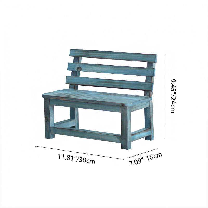 Moderner minimalistischer rechteckiger Massivholzhocker mit Rückenlehne