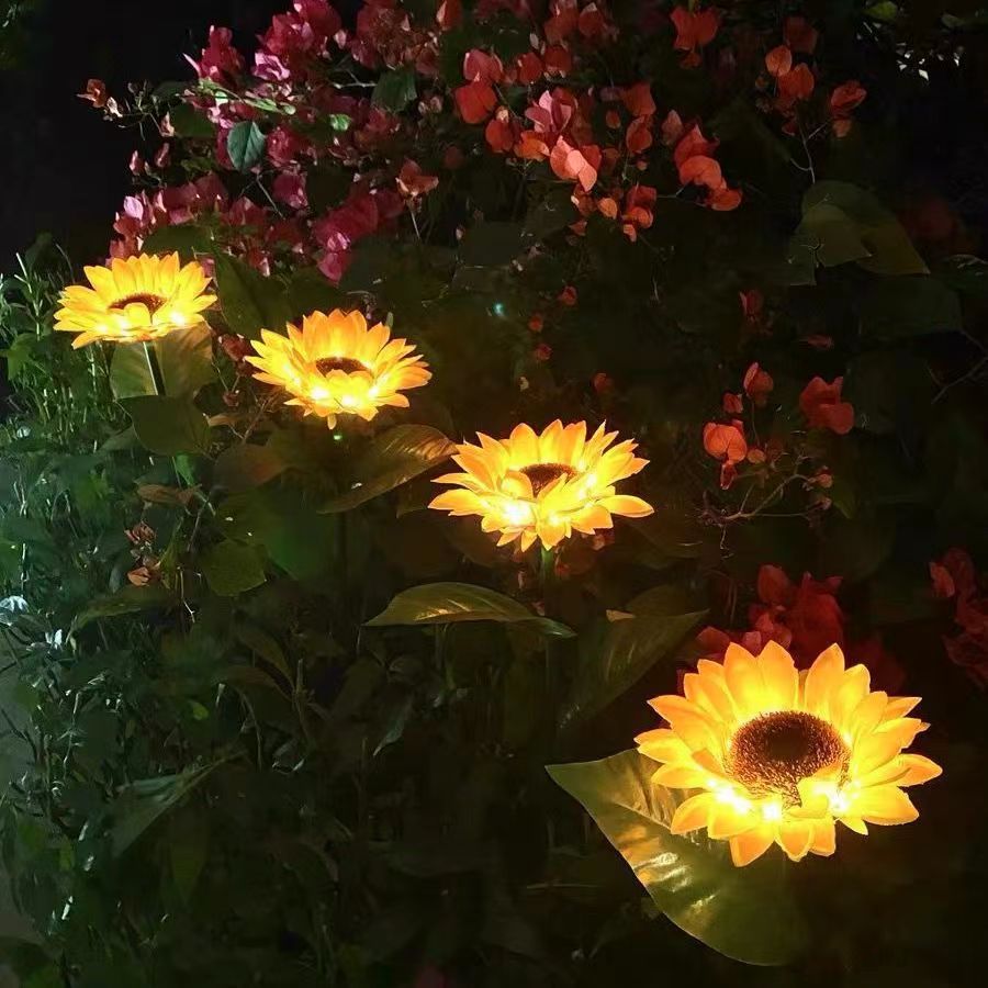 Kreative Solar-Sonnenblumen-Gartenleuchte