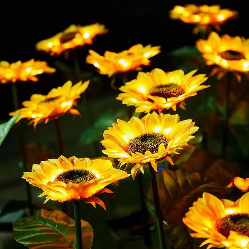 Kreative Solar-Sonnenblumen-Gartenleuchte