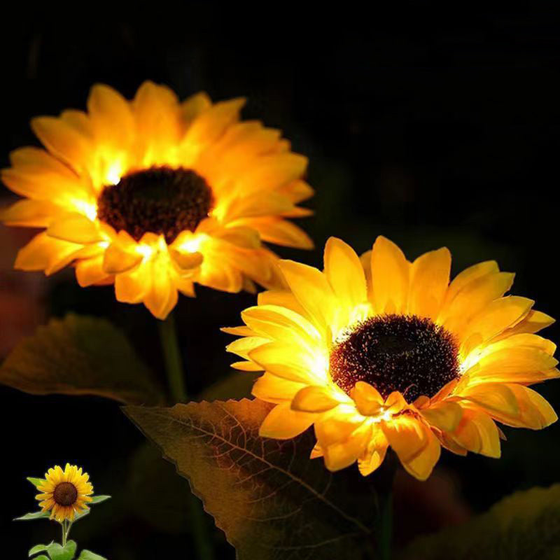 Kreative Solar-Sonnenblumen-Gartenleuchte