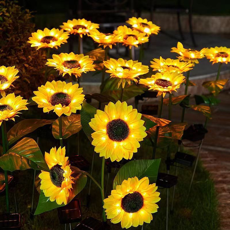 Kreative Solar-Sonnenblumen-Gartenleuchte