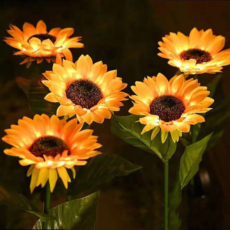 Kreative Solar-Sonnenblumen-Gartenleuchte