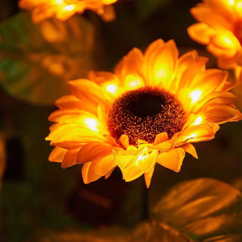 Kreative Solar-Sonnenblumen-Gartenleuchte