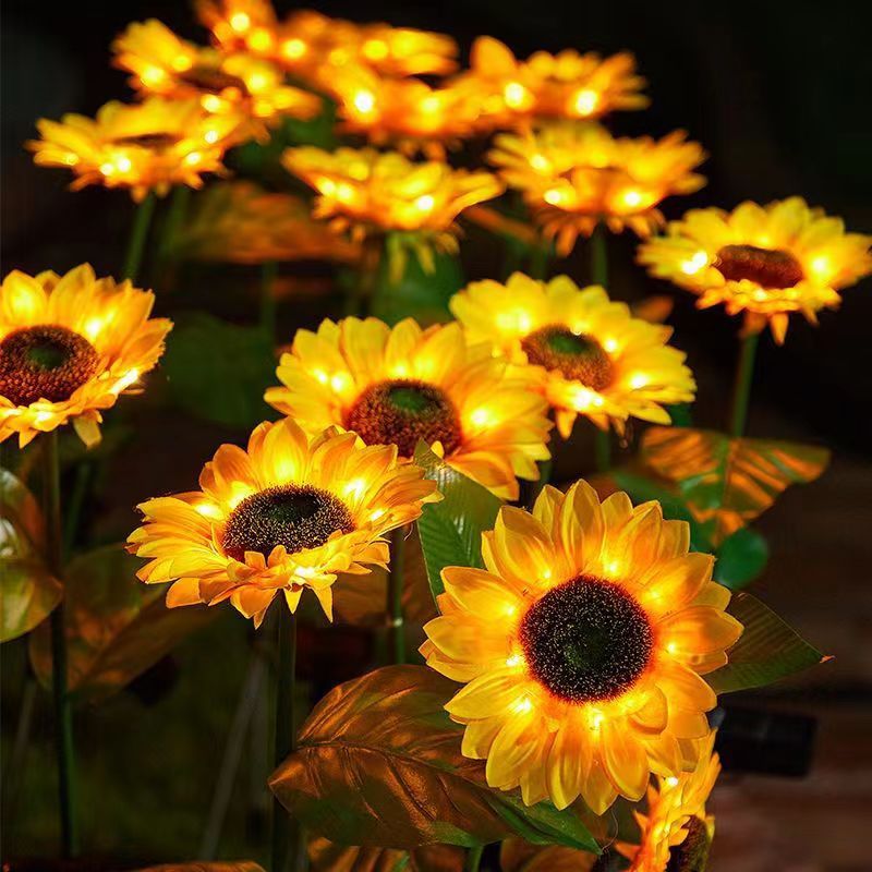 Kreative Solar-Sonnenblumen-Gartenleuchte
