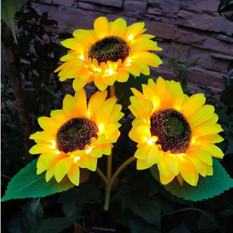 Kreative Solar-Sonnenblumen-Gartenleuchte