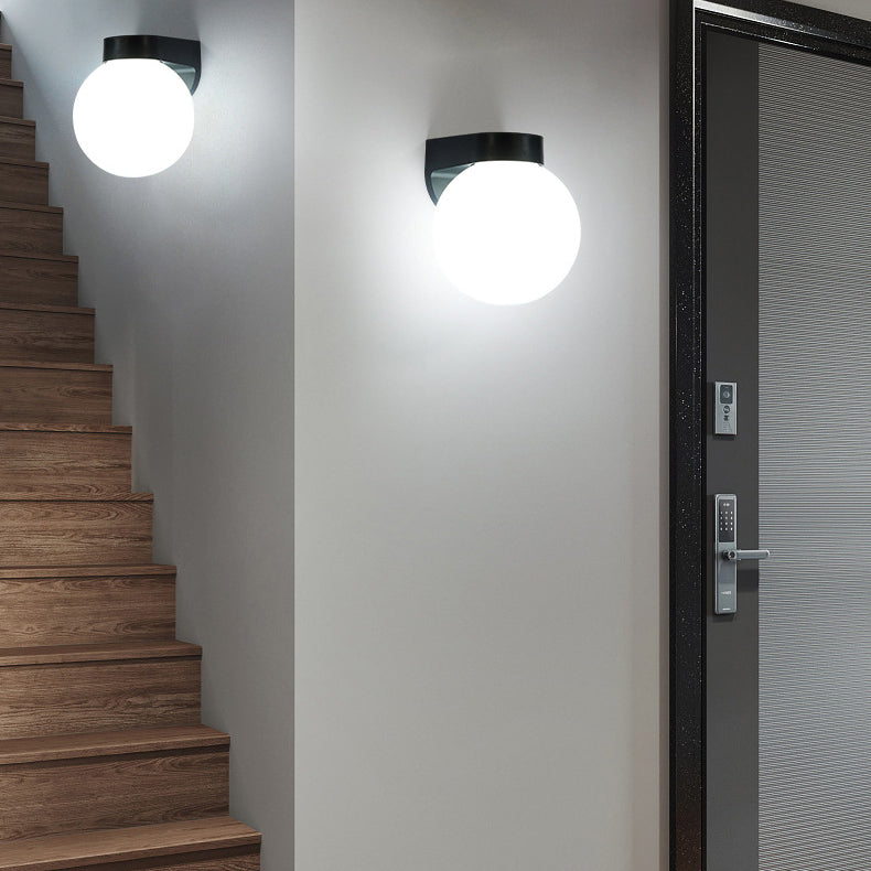 Modern Simplicity Waterproof Orb Wall Sconce
