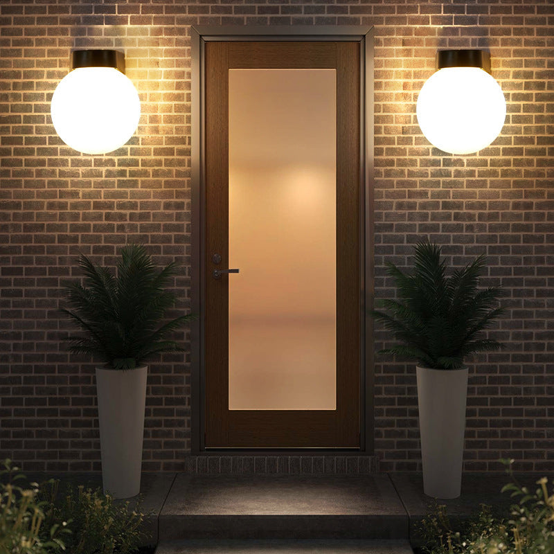Modern Simplicity Waterproof Orb Wall Sconce