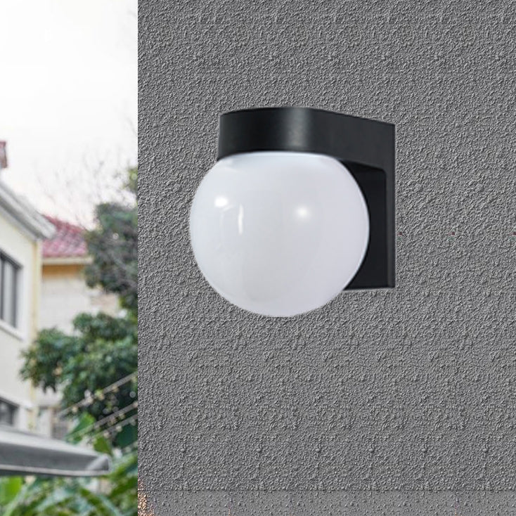 Modern Simplicity Waterproof Orb Wall Sconce