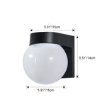 Modern Simplicity Waterproof Orb Wall Sconce
