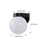 Modern Simplicity Waterproof Orb Wall Sconce