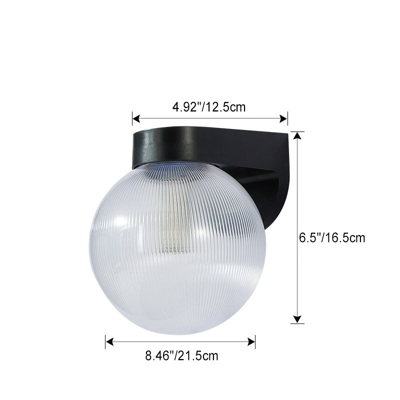 Modern Simplicity Waterproof Orb Wall Sconce
