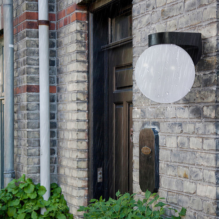 Modern Simplicity Waterproof Orb Wall Sconce