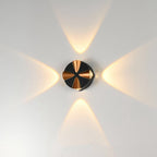 Moderne runde LED-Wandleuchte für den Außenbereich