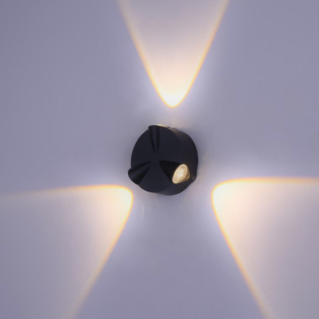 Moderne runde LED-Wandleuchte für den Außenbereich