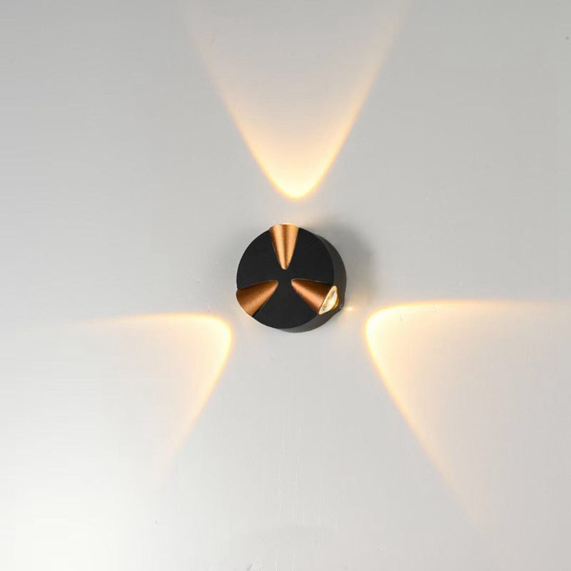 Moderne runde LED-Wandleuchte für den Außenbereich
