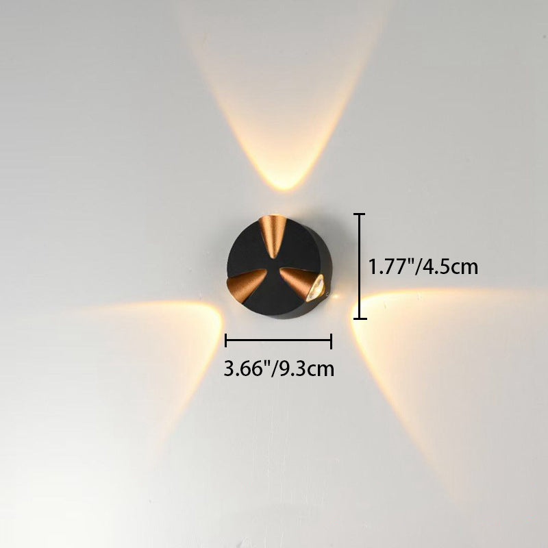 Moderne runde LED-Wandleuchte für den Außenbereich