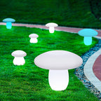 Moderne Solar-LED-Außenleuchte in Pilzform