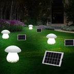 Moderne Solar-LED-Außenleuchte in Pilzform