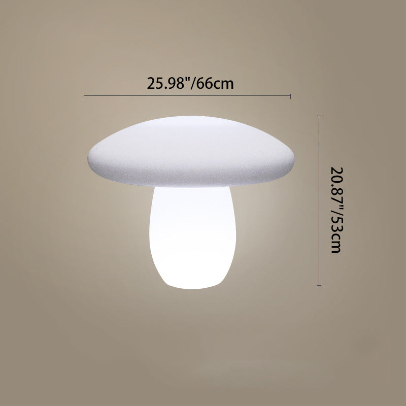 Moderne Solar-LED-Außenleuchte in Pilzform